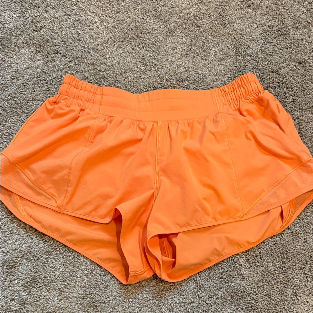Lululemon Athletica Bright Orange Athletic Shorts